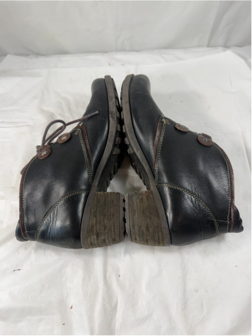 Pikolinos Le Mans BLACK Leather Block Heel Ankle Boots Size EU 38 US 7.5 - Picture 11 of 12